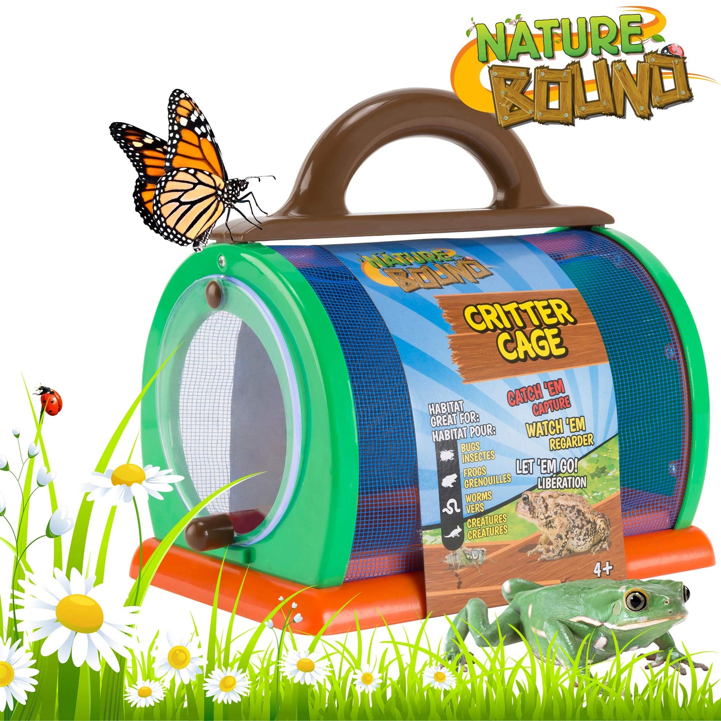 Nature Bound Critter Cage Bug Catcher & Habitat Kit – Kids Bug House with Activity Booklet, Indoor/Outdoor STEM Learning Toy, Ages 3+, Green