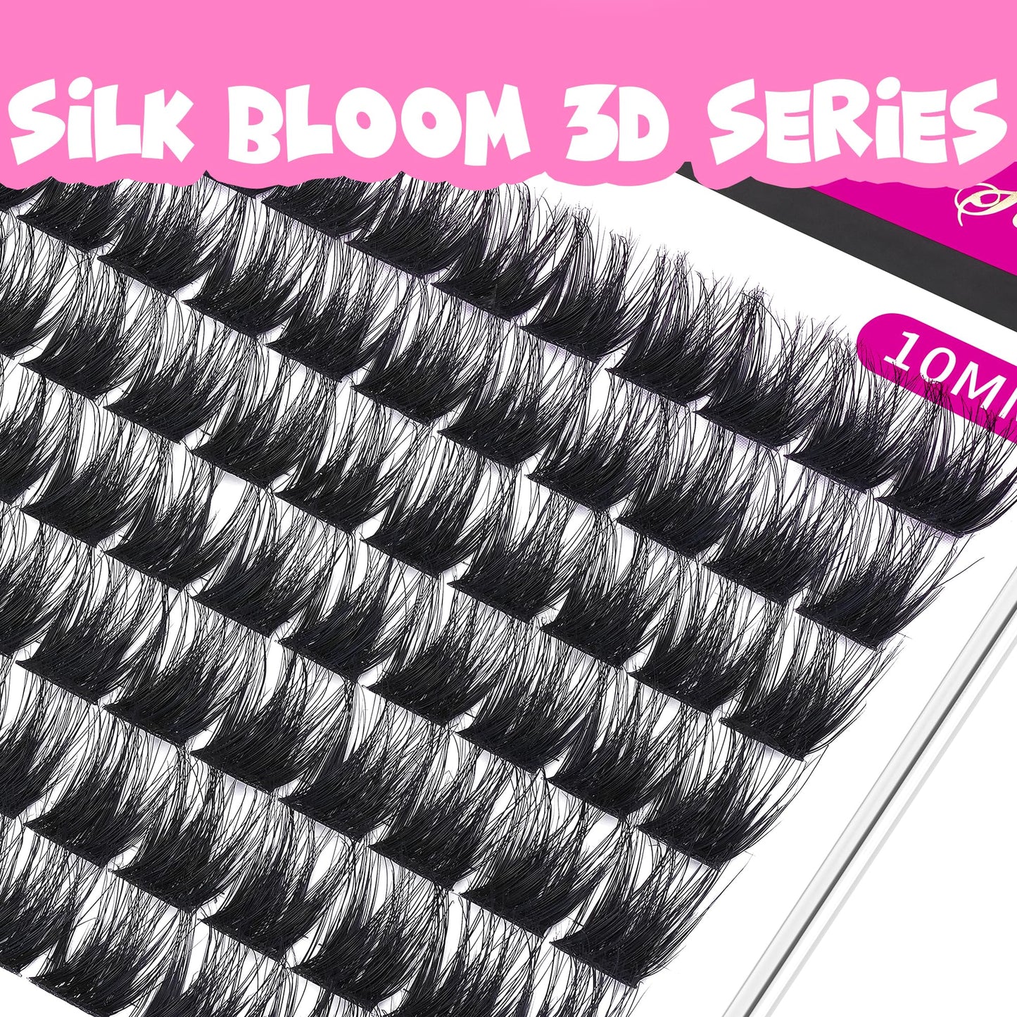 VEYESBEAUTY Lash Clusters Fluffy Individual Eyelash Extensions Xtreme 10mm Beauty and Personal Care VEYESBEAUTY