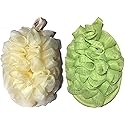 2 PCS Exfoliating Body Spa Bath Mitt for Men & Women - Loofah Sponge Brushes Pouf Bath Mesh Brush - Shower Scrubber Remove Dead Skin 5×7inchs