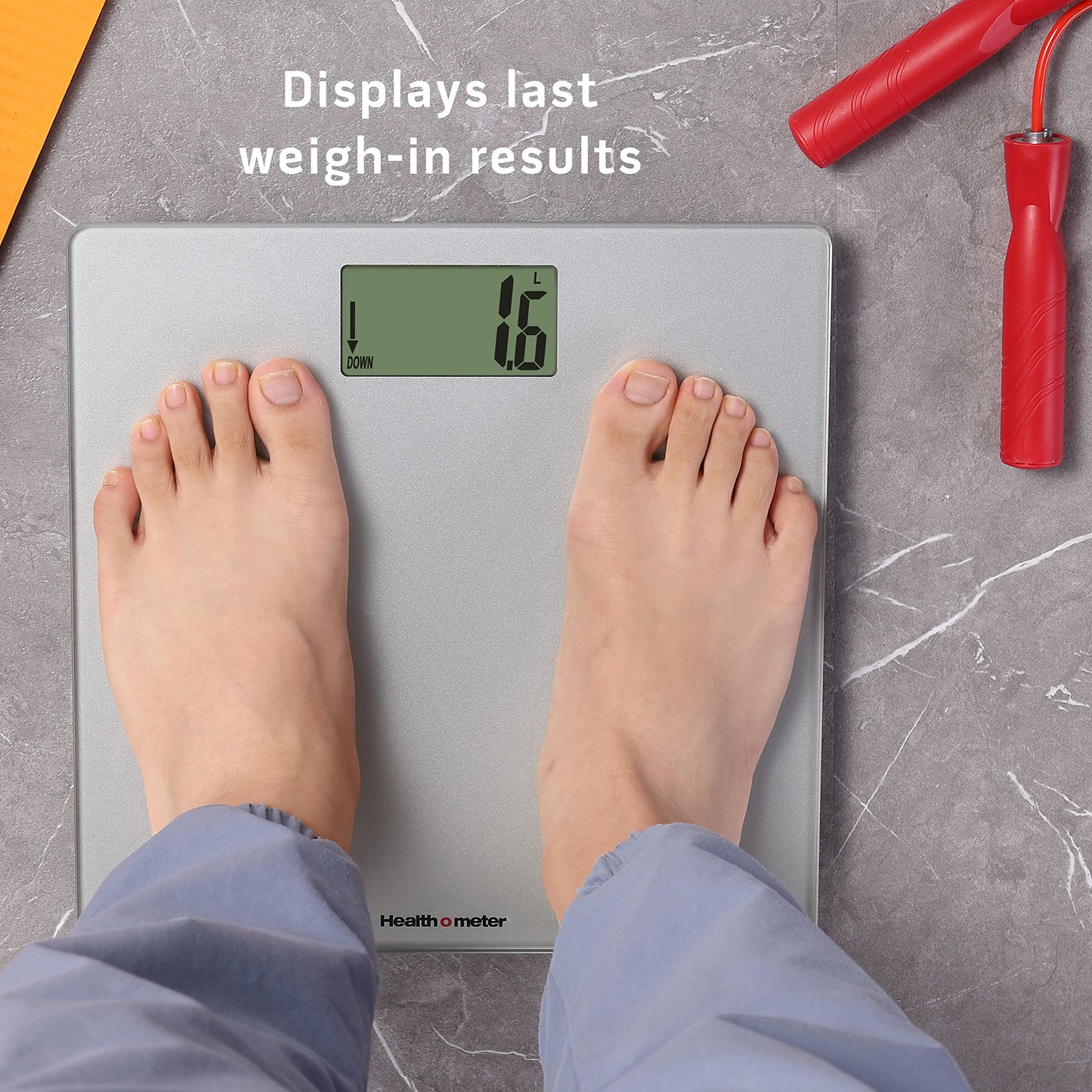 Health o Meter HDM171DQ 60 Glass Weight Tracking Scale, 4.15 Pound