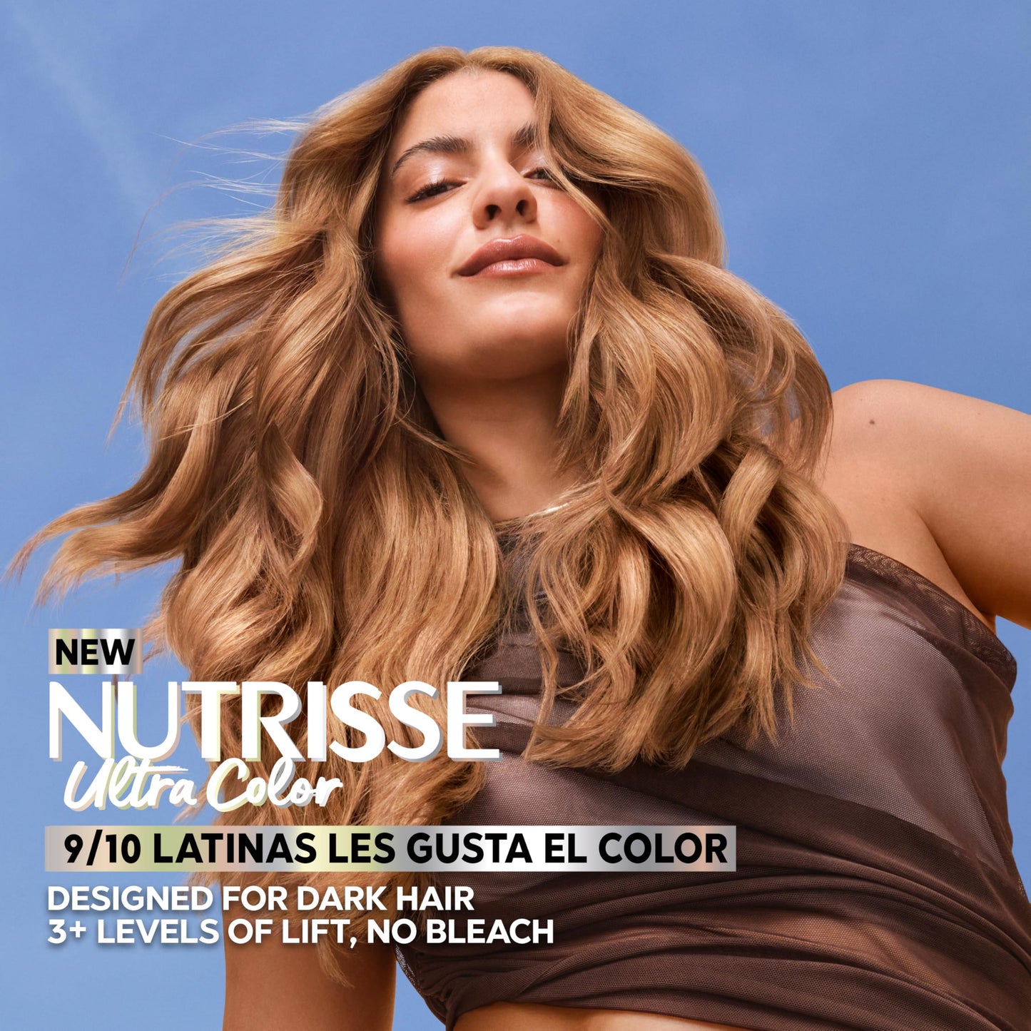 Garnier Nutrisse Ultra Color Nourishing Bold Permanent Hair Color Creme, LC1 Hi-Lift Light Brown (Salted Caramelo), Pack of 2, Hair Dye Kit for 8