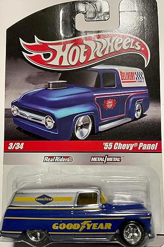 Hot Wheels 2010 1:64 Delivery Slick Rides '55 Chevy Panel w/Real Riders & Metal Body