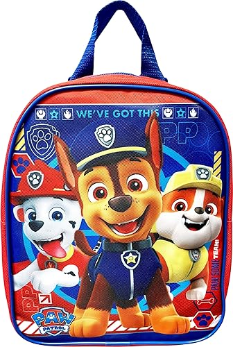 Ruz Nickelodeon Kids Licensed 10" Mini Backpack (Paw patrol Boys-Red)