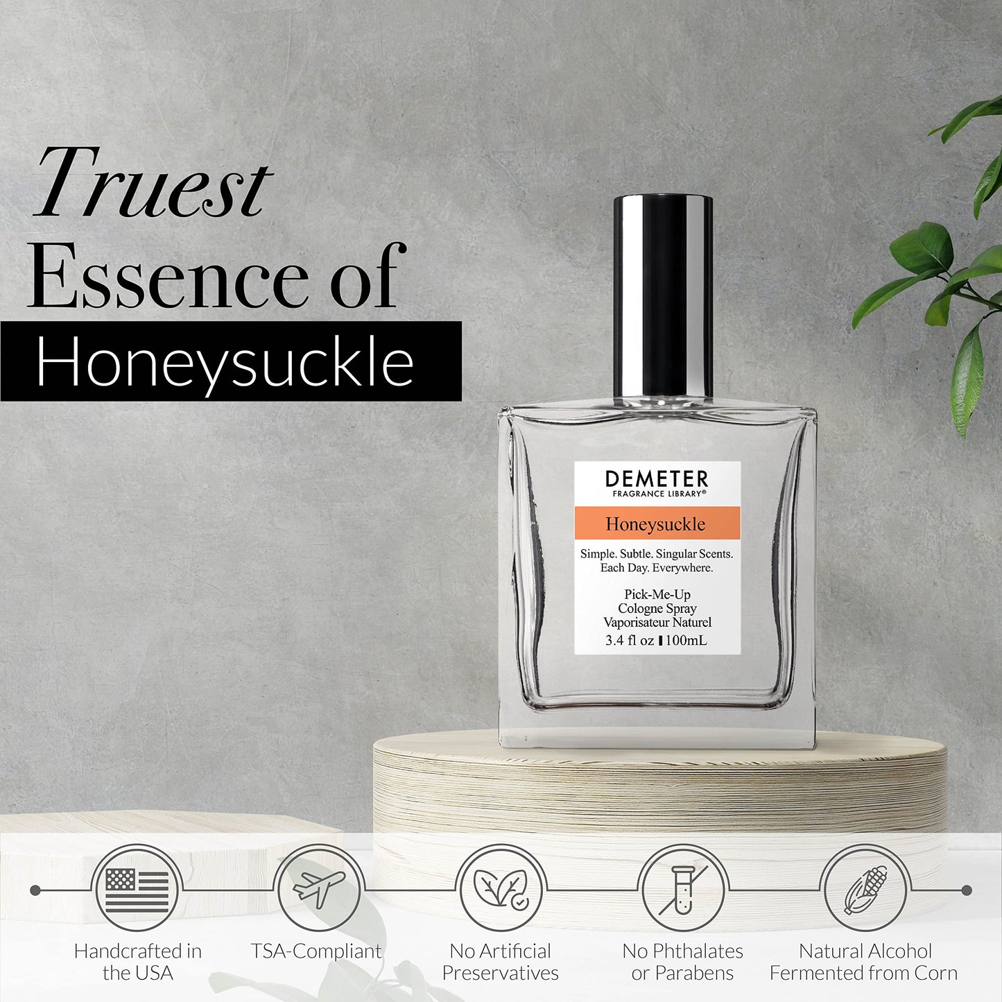 DEMETER Honeysuckle 3.4 Oz Cologne Spray Fragrance Library