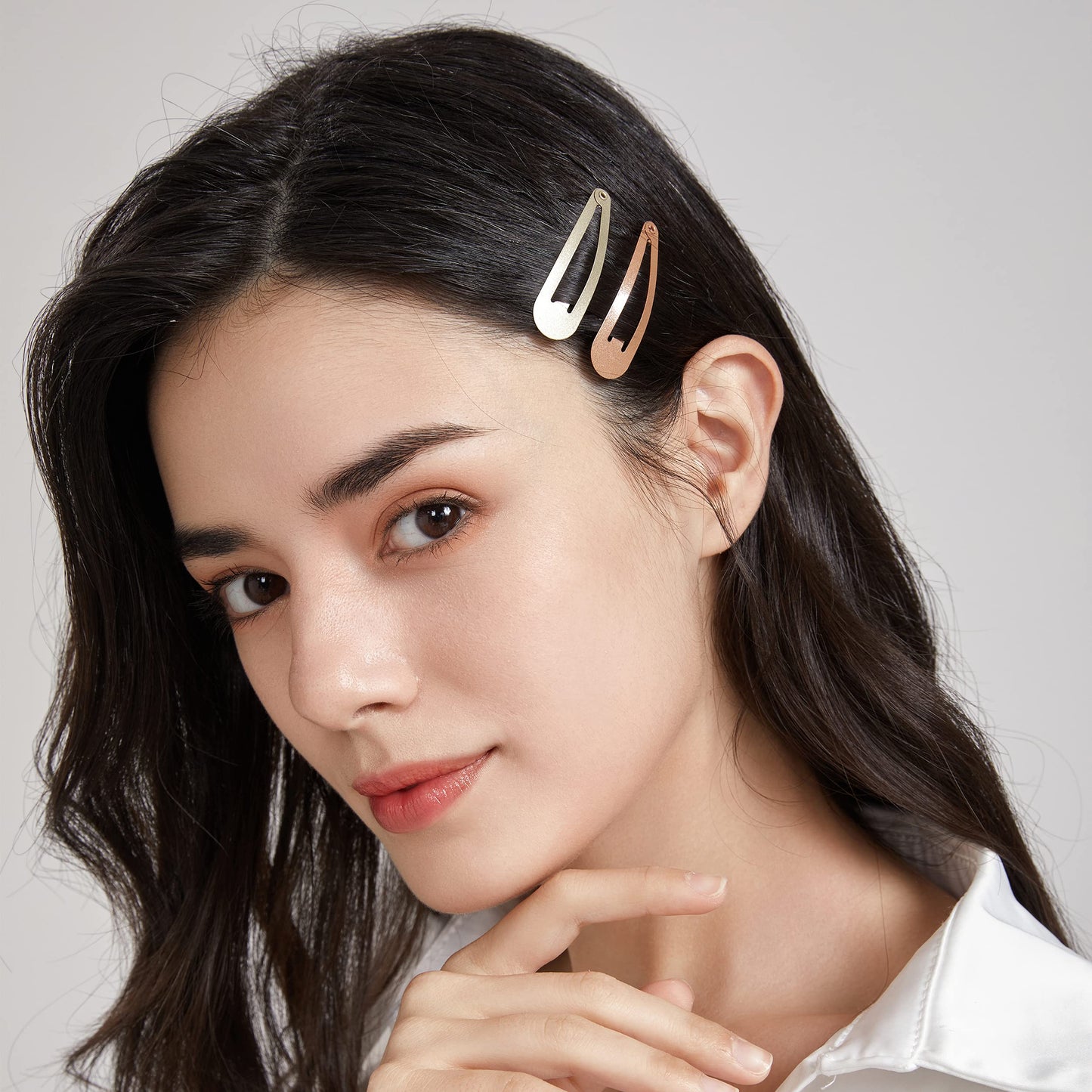 Dofash Snap Hair Clips Metal Grips 5CM/2 IN Barrettes for Thin Hair Basic Hair Accessories Hair Barrettes 12PCS (Blonde)