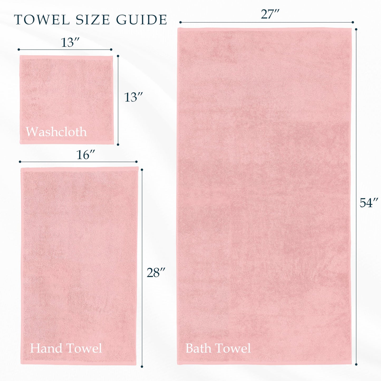 Mocassi Luxury 100% Turkish Cotton 6-Piece Towel Set - Ultra Soft, Quick Dry Highly Absorbent Premium Spa Hotel Quality Bath Towels, Includes 2 Bath…