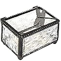 J Devlin Glass Art Dragonfly Trinket Box for Jewelry and Keepsakes Box 291