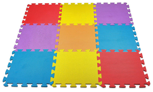 10-Piece Interlocking Floor Mats – Soft Foam Exercise Mat, Play Mat for Kids, Garage Flooring Protector, 10 Sq Ft Coverage