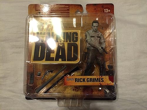 McFarlane Toys The Walking Dead TV Series 1 Exclusive Action Figure Deputy Rick Grimes Bloody Black White