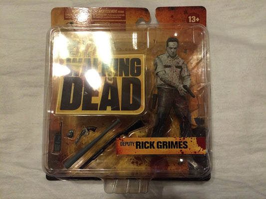 McFarlane Toys The Walking Dead TV Series 1 Exclusive Action Figure Deputy Rick Grimes Bloody Black White