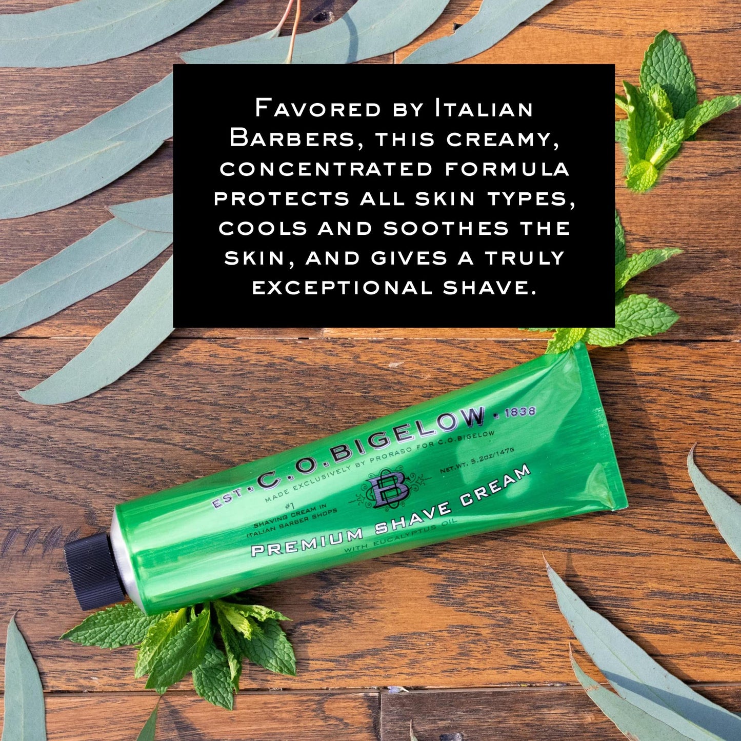 C.O. Bigelow Shaving Cream, 2 Pack of 5.2 oz Mens Shaving Cream with Eucalyptus Oil for Sensitive Skin & All Skin Types Beauty and Personal Care C. O. Bigelow