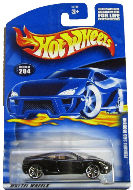 Hot Wheels Ferrari 360 Modena 5-spoke Wheels 2001-204 Collectible Collector Car Mattel 1:64