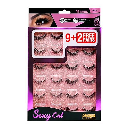 CATTITUDE 3D LASHES MEGA PACK (Sexy Cat - 11 pairs)