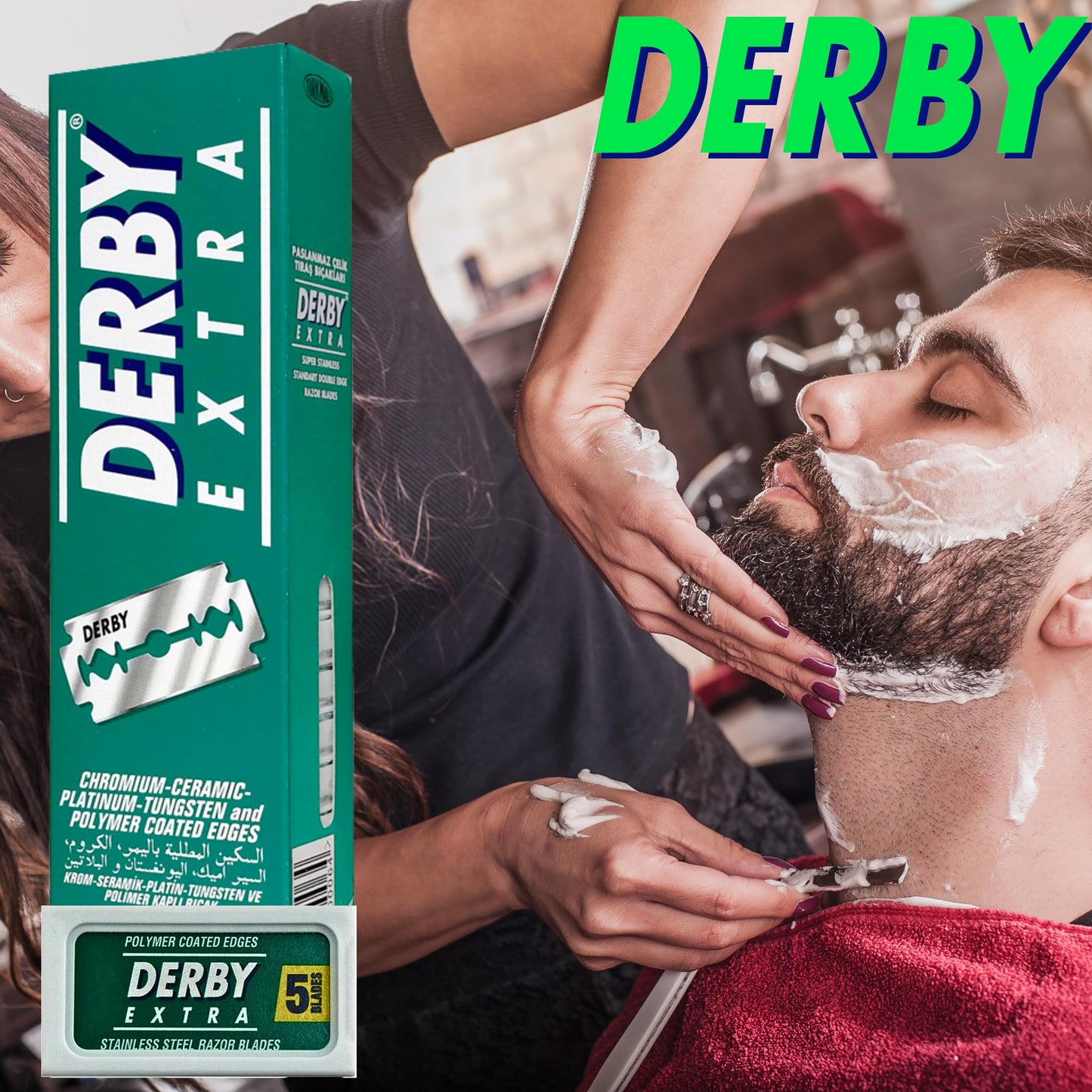 Derby Extra Professional Double Edge Razor Blades for straight razor (600) Beauty and Personal Care the shave factory