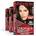 Revlon Permanent Hair Color, Permanent Hair Dye, Colorsilk with 100% Gray Coverage, Ammonia-Free, Keratin and Amino Acids, 20 Brown Black, 4.4 Oz