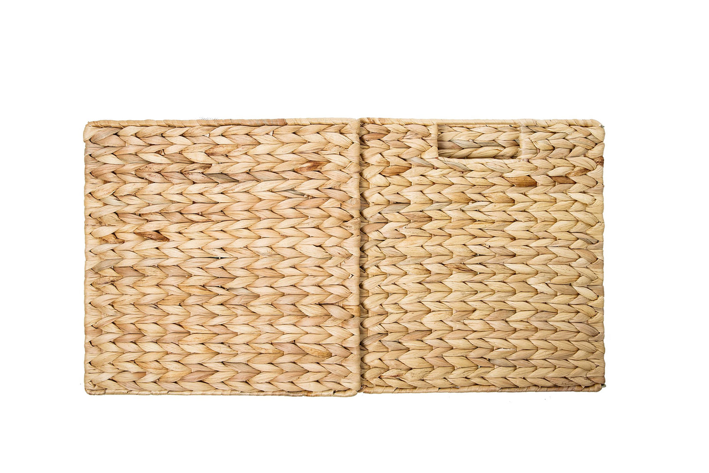 Trademark Innovations 12" Foldable Hyacinth Storage Basket with Iron Wire Frame