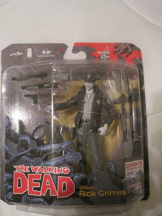 McFarlane Toys The Walking Dead COMIC Series 1 Exclusive Action Figure Officer Rick Grimes Black White Variant by Unknown