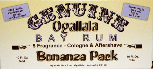 Ogallala Bay Rum Bonanza Cologne & After-Shave Sample Pack Beauty & Personal Care Ogallala Bay Rum
