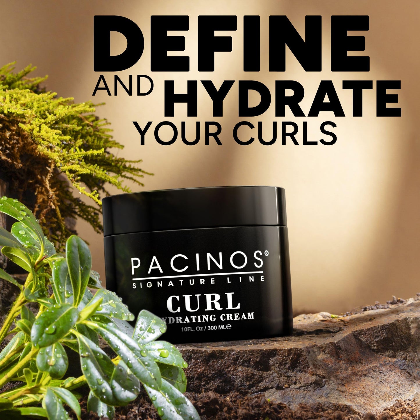 Pacinos Curl Hydrating Cream - Curl Defining and Frizz Control Styling Cream - Salon Quality for Moisture Control - 10 Oz