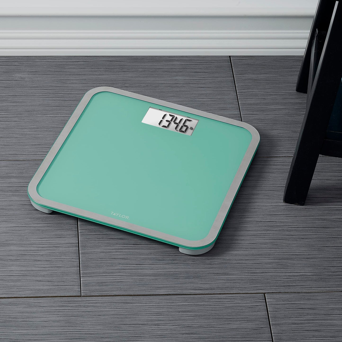 Taylor Digital Glass Bathroom Scale for Body Weight, Large Durable Platform, Extra High 500 lb Capacity, Large 3.5"x1.7" White Backlit Display, Sea…