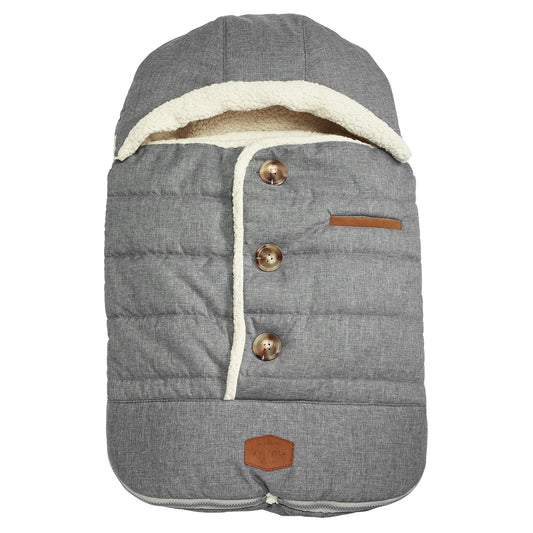 JJ Cole - Urban Bundleme, Canopy Style Bunting Bag to Protect Baby from Cold & Winter Weather in Car Seats & Strollers, Graphite, Infant, Grey