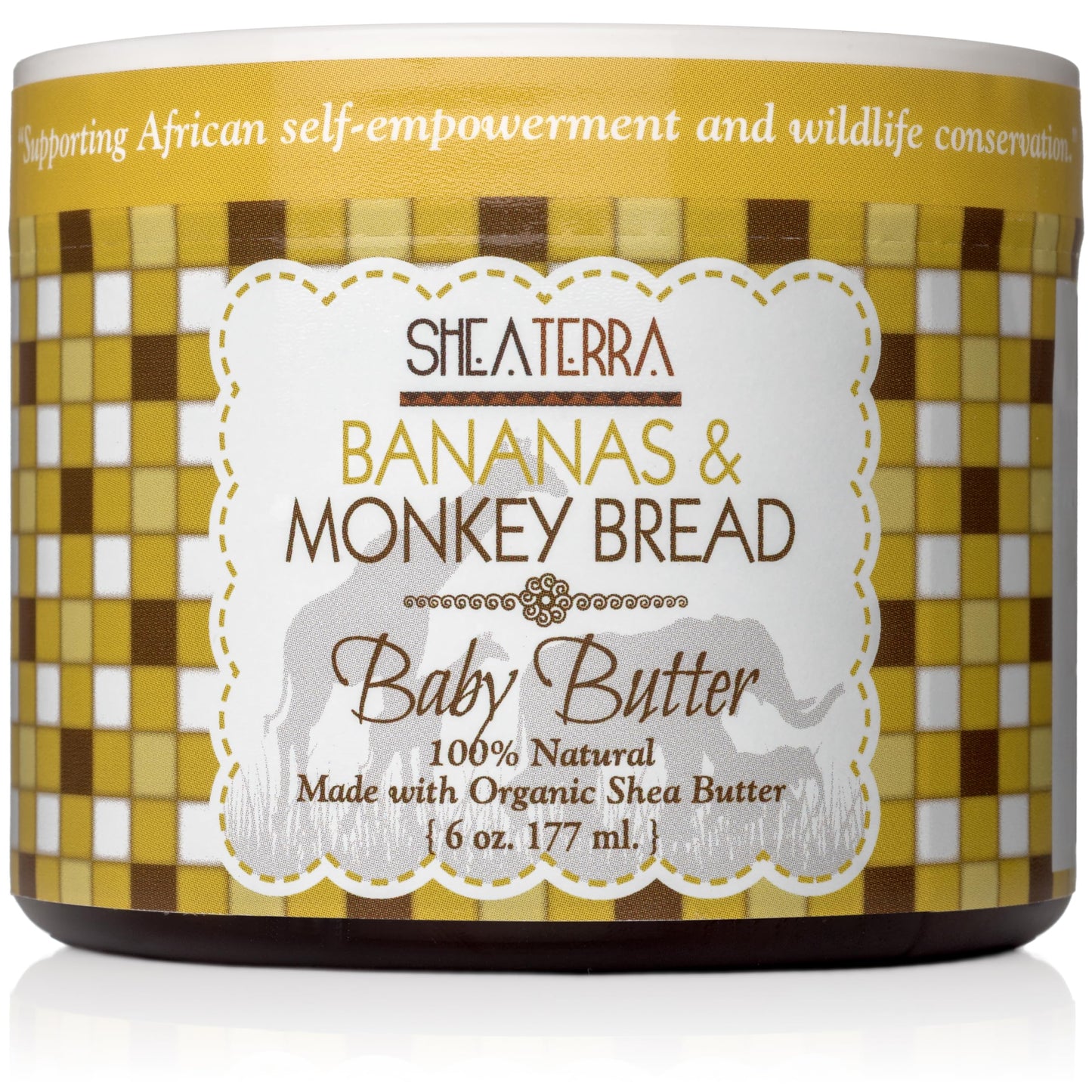 Shea Terra Organics Mama and Baby Collection | Bananas & Monkey Bread Baby Butter | Non Toxic All Natural Emollient with Baobab and Shea Butter
