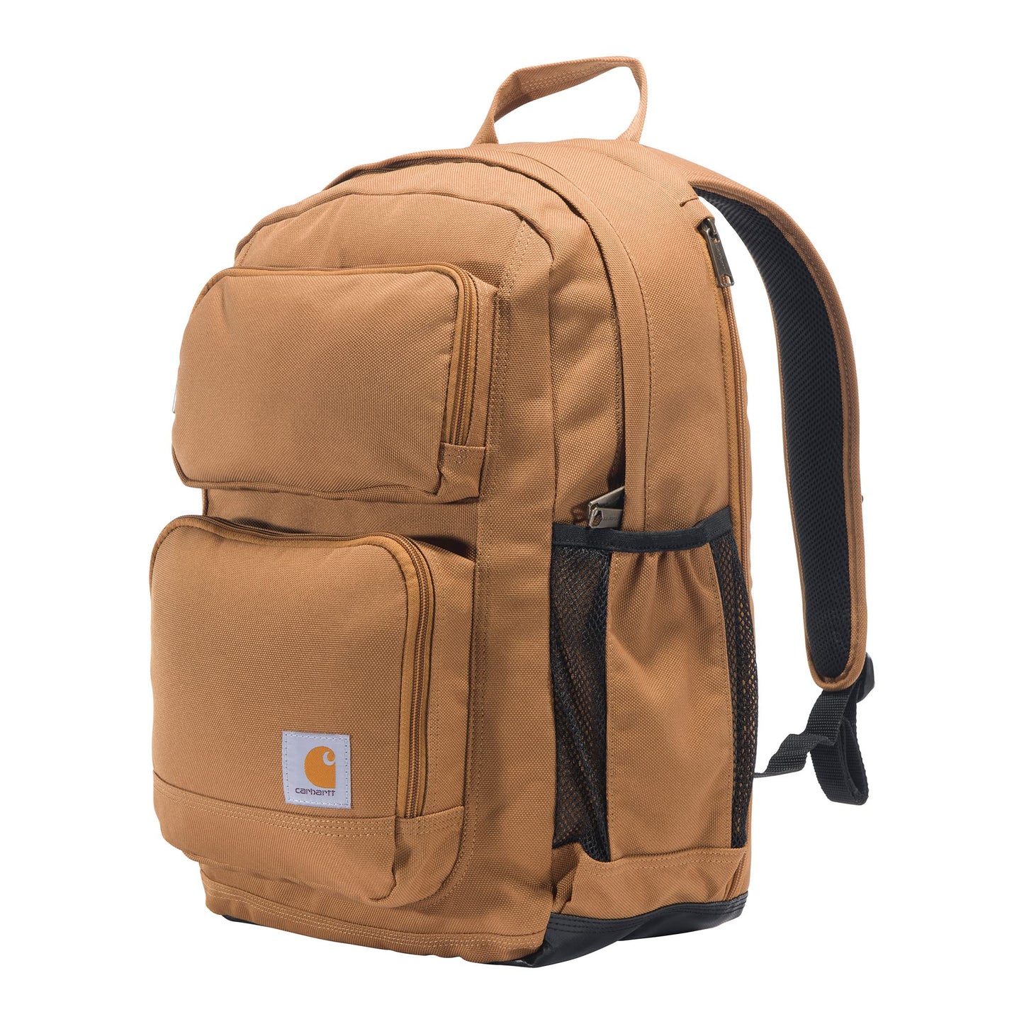Carhartt 28L Dual-Compartment Backpack, Durable Pack with Laptop Sleeve and Duravax Abrasion Resistant Base, Carhartt Brown