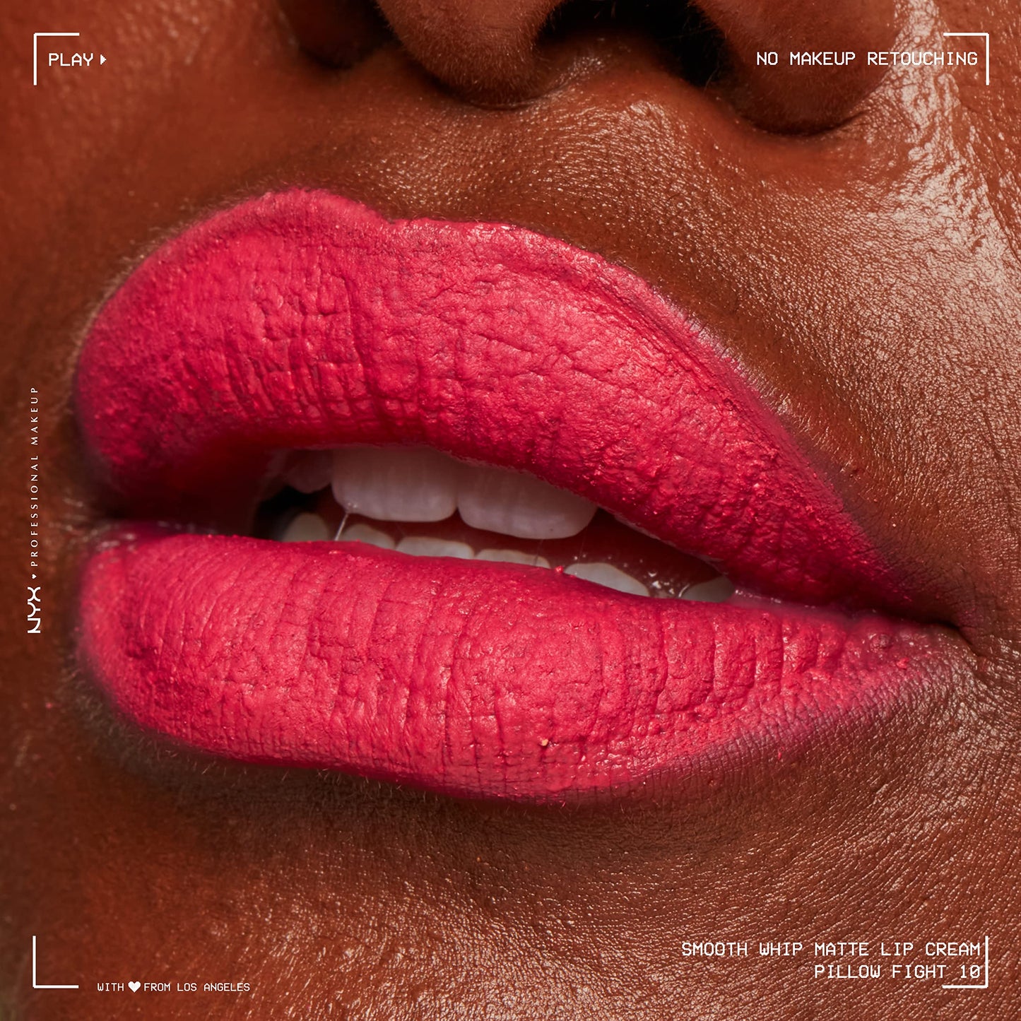 NYX PROFESSIONAL MAKEUP Smooth Whip Matte Lip Cream, Long Lasting, Moisturizing, Vegan Liquid Lipstick - Pillow Fight (Hot Fuschia)