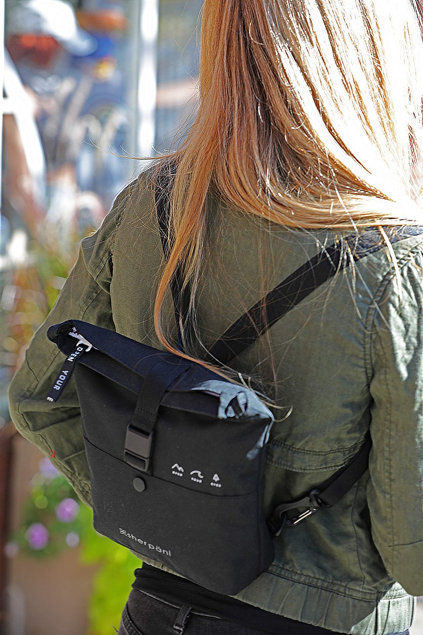 Sherpani Eiko, Mini Backpack with Coin Purse, Convertible Backpack, Small Crossbody Bag (Black)
