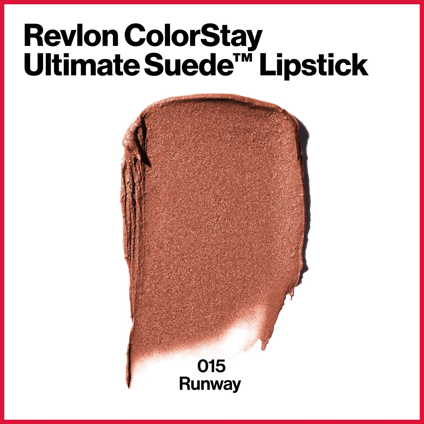 REVLON Lipstick, ColorStay Ultimate Suede Lipstick, High Impact Lip color with Moisturizing Creamy Formula, Infused with Vitamin E, 015 Runway, 0.09