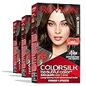 Revlon Permanent Hair Color, Permanent Hair Dye, Colorsilk with 100% Gray Coverage, Ammonia-Free, Keratin and Amino Acids, 41 Medium Brown, 4.4 Oz