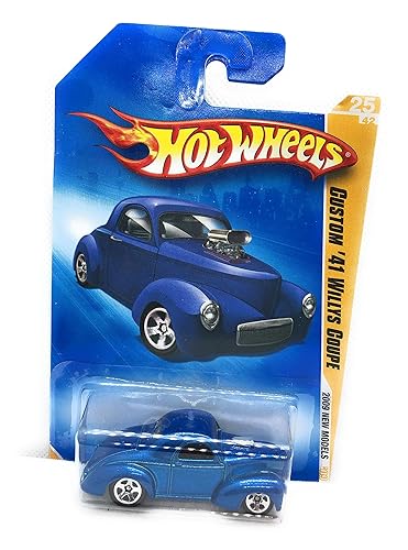 Hot Wheels 2009 New Models Blue Custom 41 Willy's Coupe 1:64 Scale