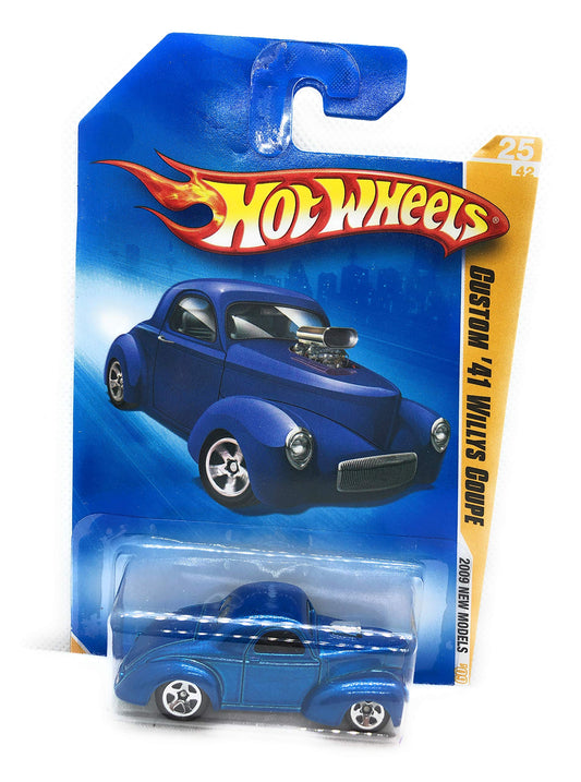 Hot Wheels 2009 New Models Blue Custom 41 Willy's Coupe 1:64 Scale