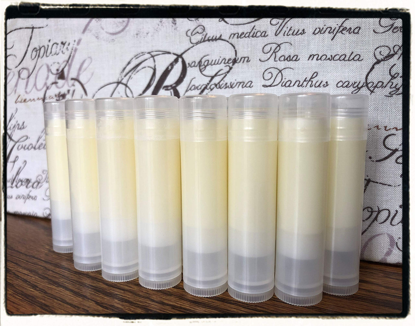 100 Buttercream Cupcake Handmade All Natural Lip Balms Without Labels in Clear Tubes with Caps Beauty and Personal Care Majestic Lips Handmade Lip Balm
