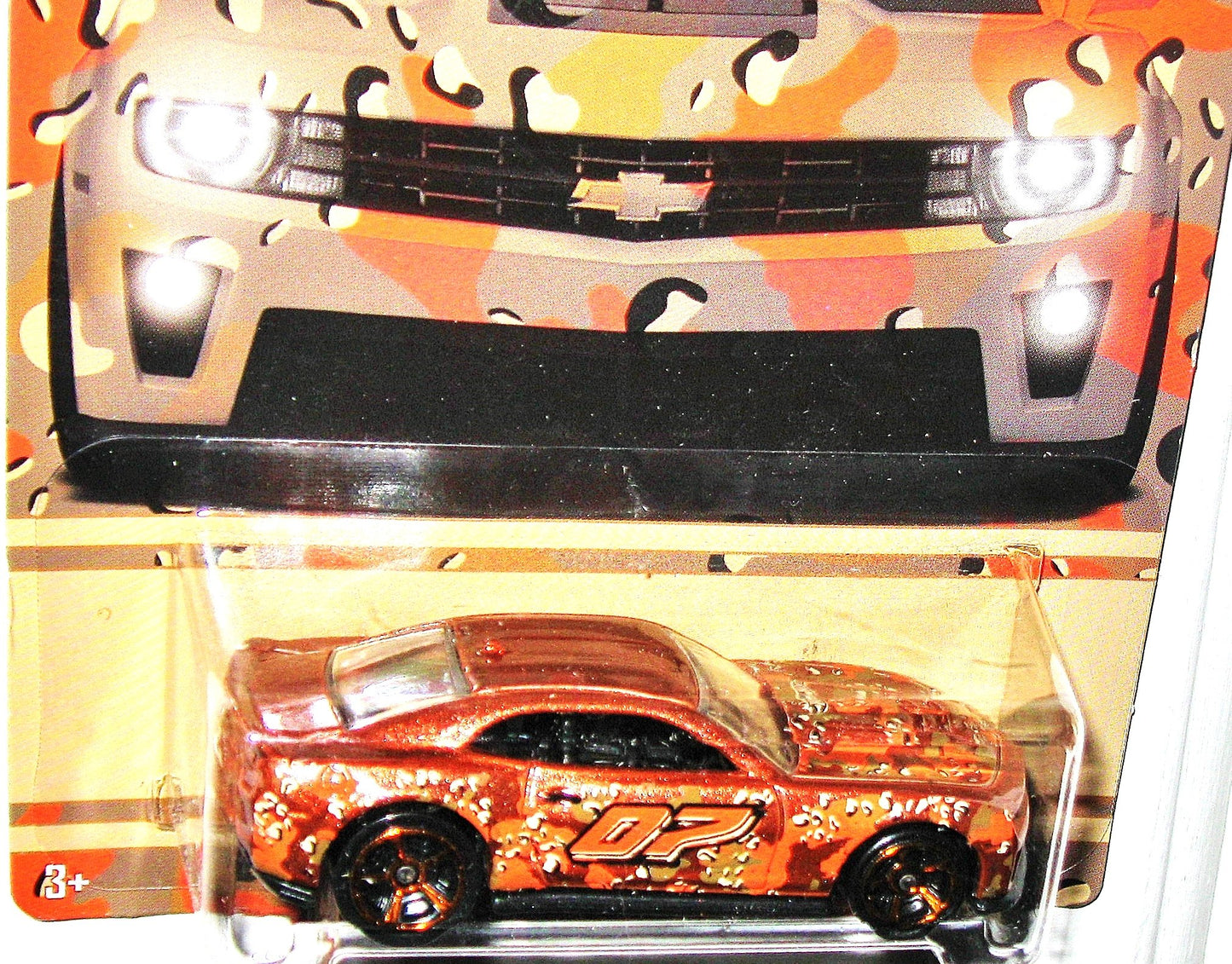 Hot Wheels, 2015 Exclusive Camouflage Series, '12 Camaro ZL1 Concept Brown 3/6