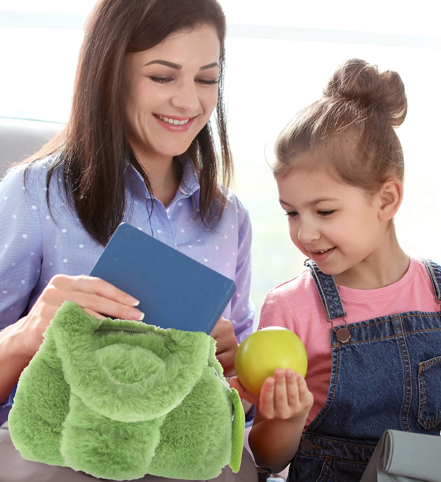 DolliBu Alligator Plush Handbag - Super Soft Plush Stuffed Animal Purse for Children's Accessories, Kids Hand Bag Toy Purse, Pretend Play, Fluffy…