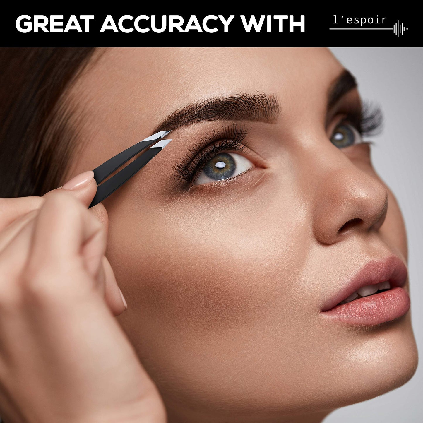 L’espoir High Precision Slant Tweezers with Perfect Alignment (Rust-Free, Stainless Steel) Best for Daily Beauty Routine - Single Piece for Men