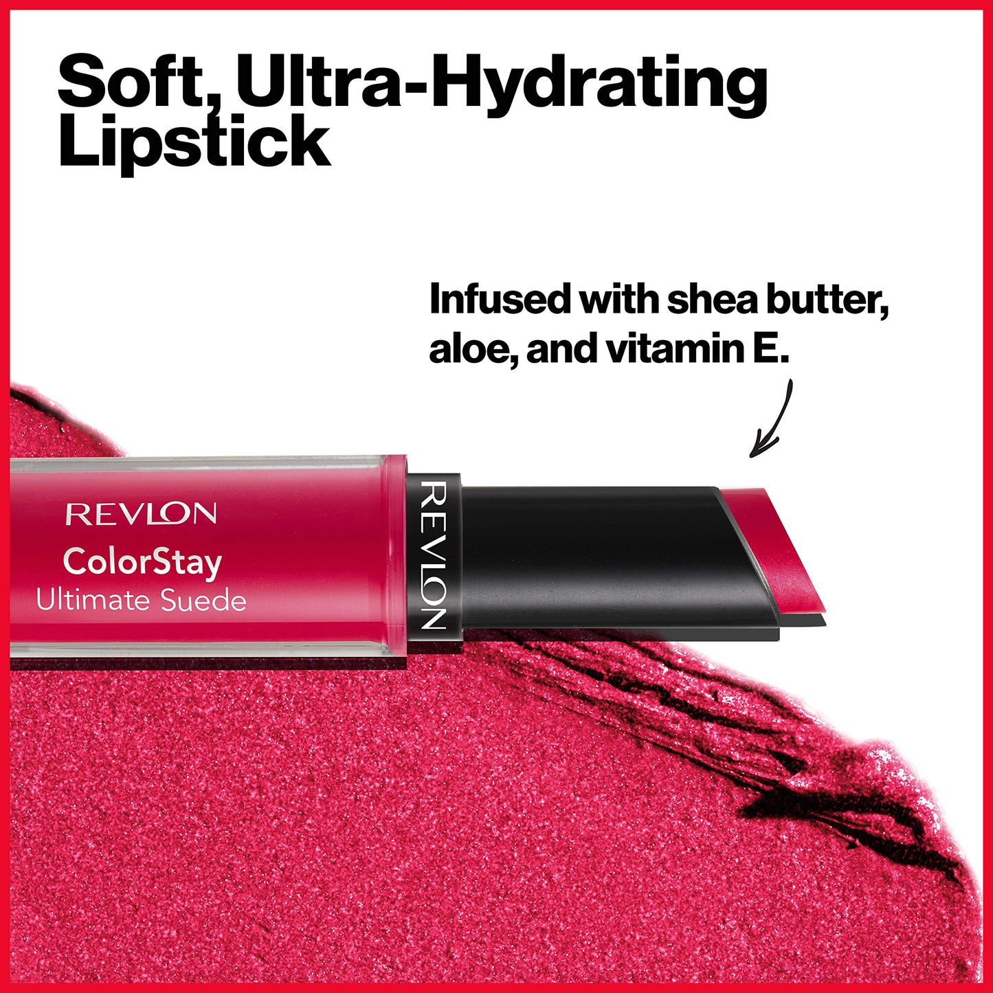 REVLON Lipstick, ColorStay Ultimate Suede Lipstick, High Impact Lip color with Moisturizing Creamy Formula, Infused with Vitamin E, 095 Finale, 0.09