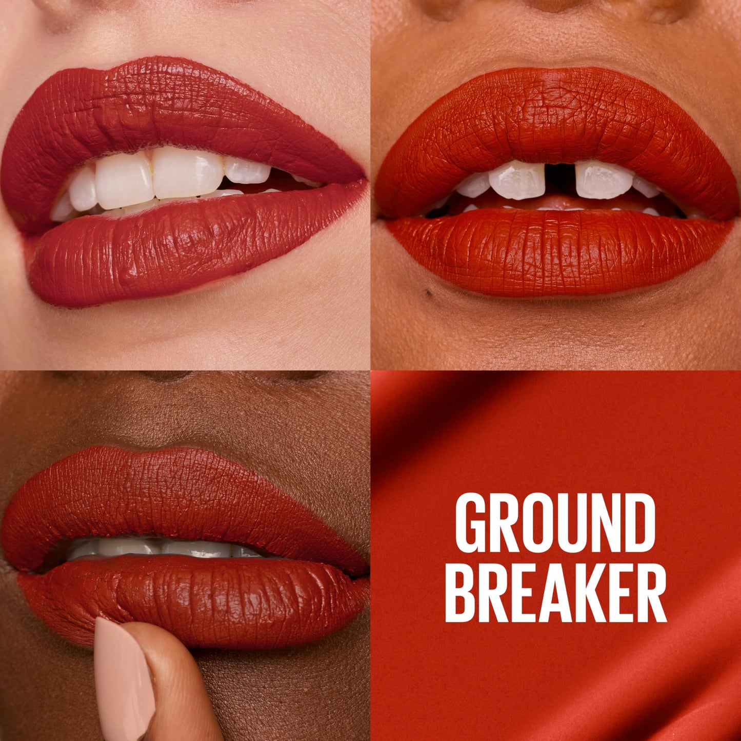 Maybelline Super Stay Matte Ink Liquid Lipstick Makeup, Long Lasting High Impact Color, Up to 16H Wear, Ground-Breaker, Maple Leaf Red, 1 Count