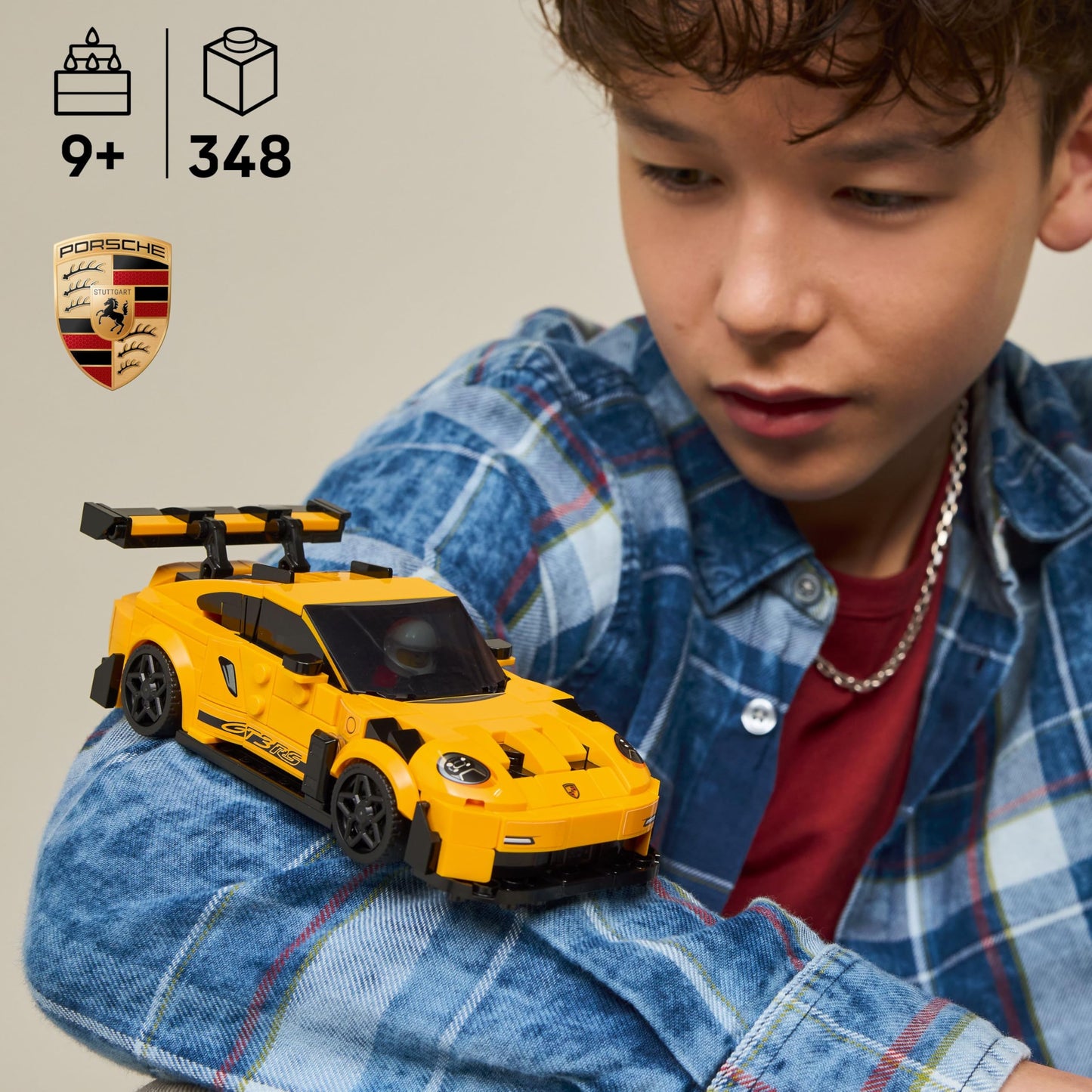 LEGO Speed Champions Porsche 911 GT3 RS 77239, Supercar Building Toy for Kids Ages 9+, Sports Car Model Set & Gift for Boys, Girls & Racing Fans