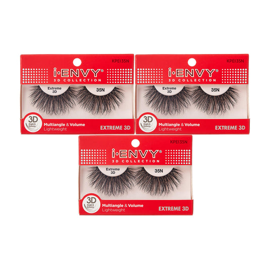 i-Envy 3 Pairs False Eyelashes 3D Glam Collection Multi-angle & Volume Extreme Lashes