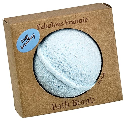 Fabulous Frannie Easy Breathzy Natural, Handmade Bath Bomb Set, Rich in Essential Oil, Mineral Salt, Coconut Oil, Witch Hazel, Fizzies to Moisturize…