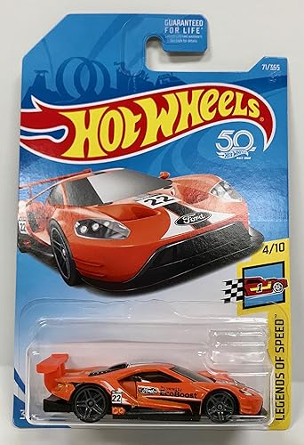 Hot Wheels 2018 50th Anniversary Legends of Speed 2016 Ford GT Race 71/365, Orange