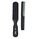 Annie Soft Mini Wave Brush #2123-100% Pure Boar Bristles, Reinforced Bristles, Black, Unisex, Wavy Hair