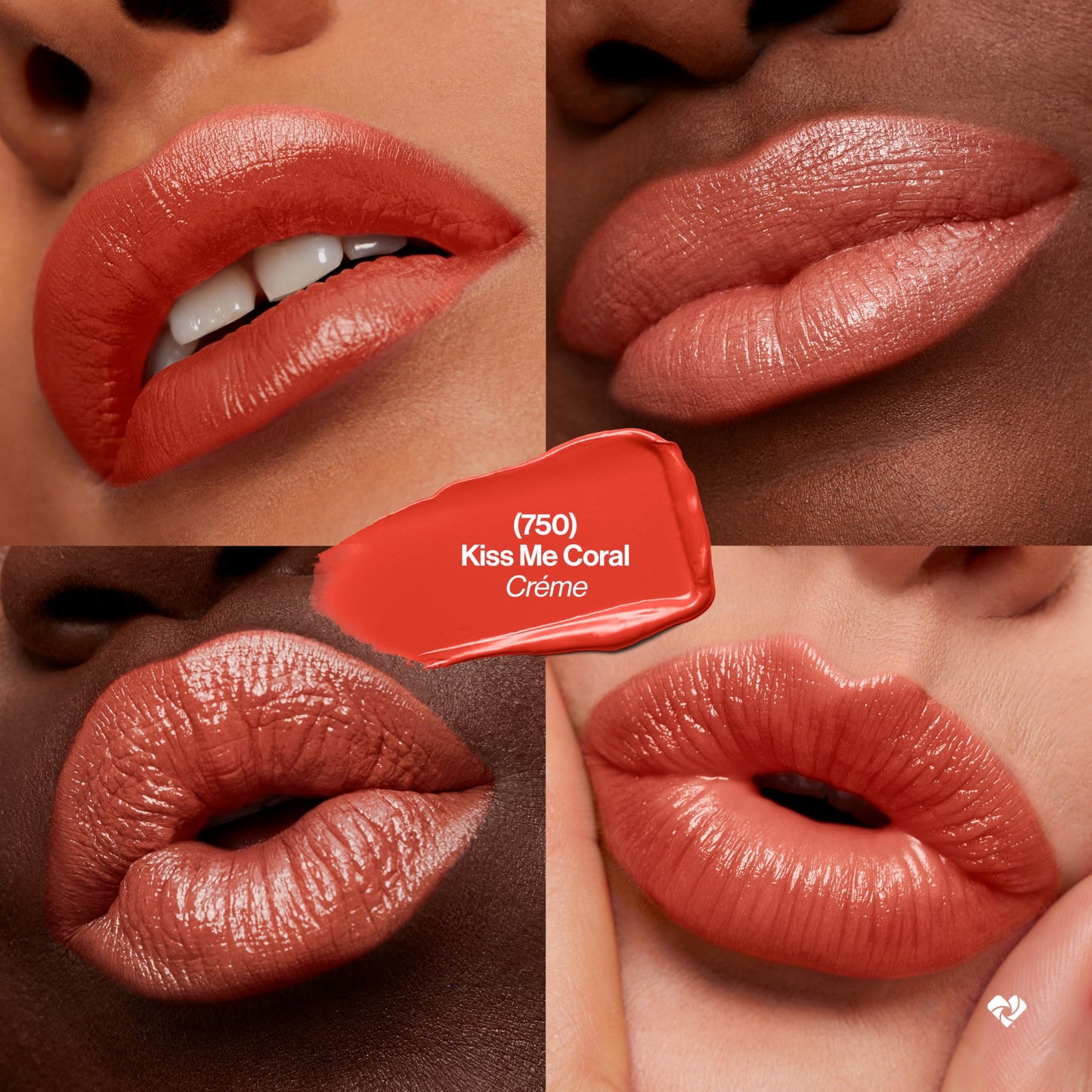 Revlon Super Lustrous Creme Lipstick, Kiss Me Coral 750, 0.15 Ounce