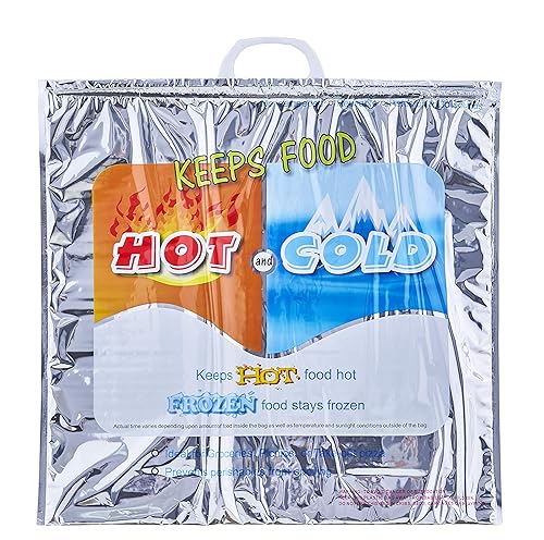 Superio Hot and Cold Insulated Bags for Food Delivery, Grocery Shopping Bags, Food Storage for Hot and Frozen Food for Travel, Disposable Cooler Bag…