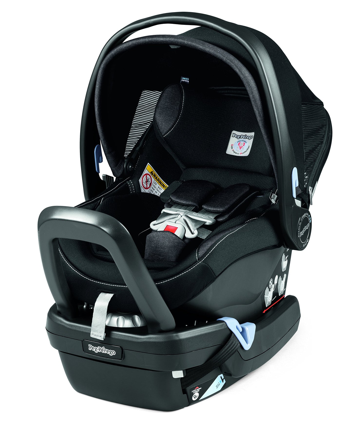 Peg Perego Ypsi Travel System - Includes Ypsi Lightweight Reversible Stroller and Primo Viaggio 4-35 Nido Infant Car Seat - Made in Italy - Onyx…