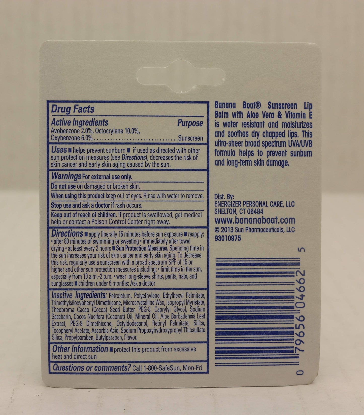 Banana Boat Aloe Vera Lip Balm SPF 45, 0.15 Ounce (12 Pieces) Beauty and Personal Care Banana Boat