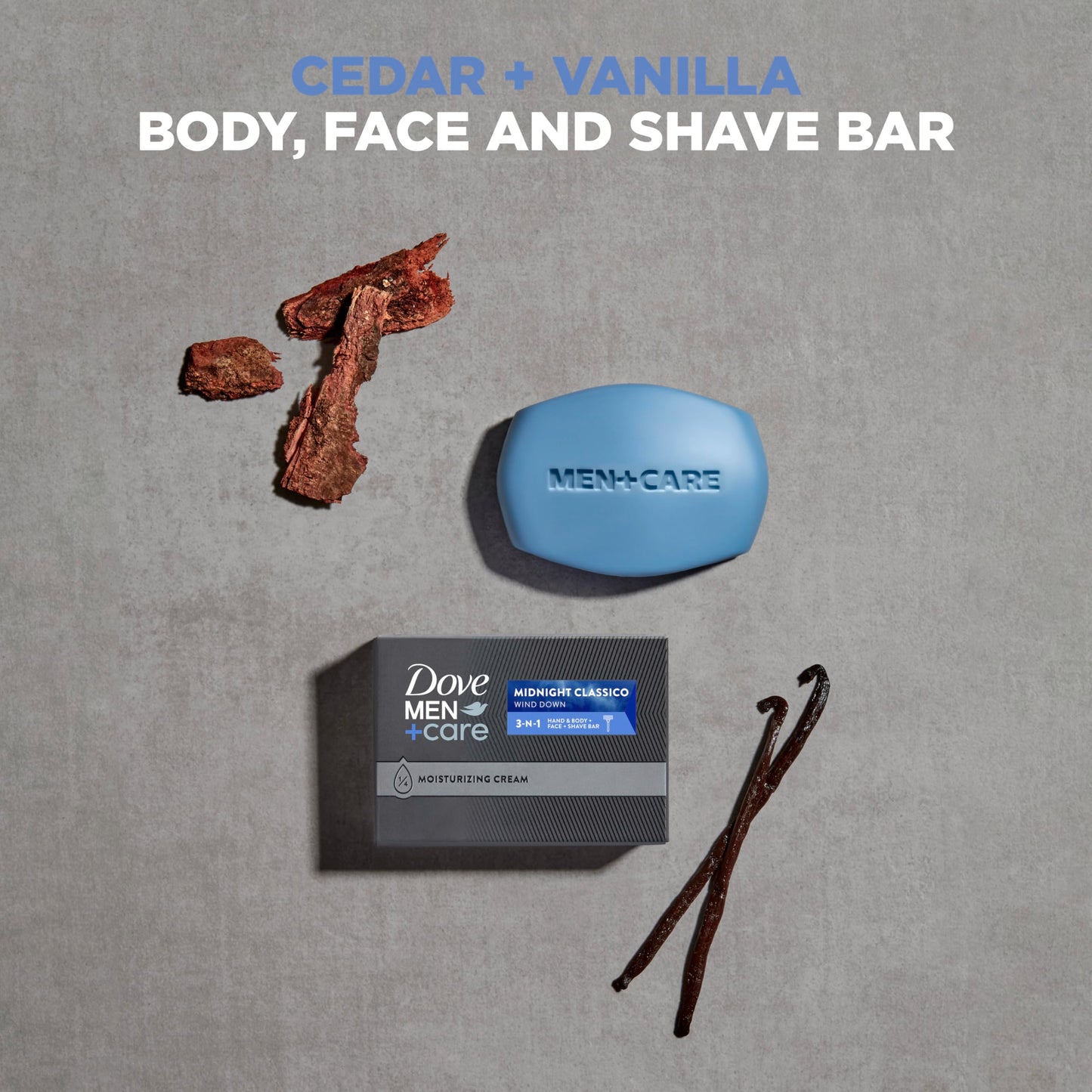 DOVE MEN + CARE Hand & Body Face + Shave Bar Midnight Classico 10 count For Hydrated, Smooth Skin 3.75 oz Beauty & Personal Care DOVE MEN + CARE