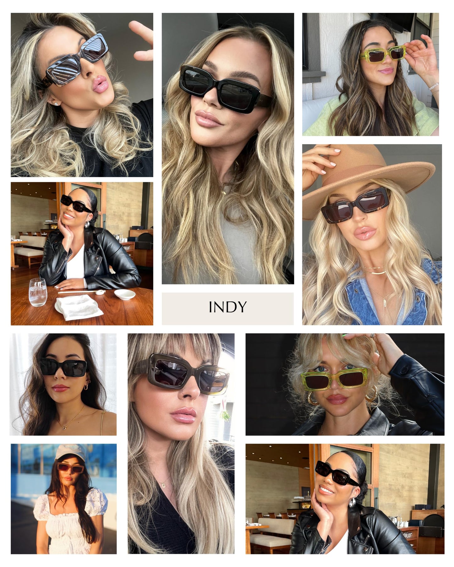 DIFF Indy Designer Rectangular Sunglasses for Women | Espresso Tortoise + Grey | 100% UVA/UVB Protection